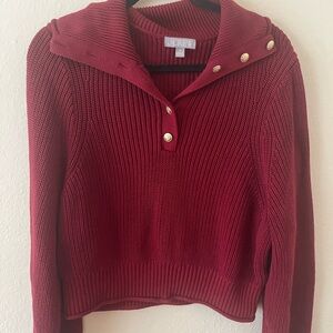 J. Crew Women's Burgundy Cowl Neck Sweater